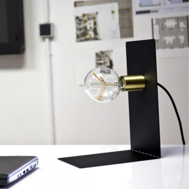 DALMA - Lampe de table noire plié et thermolaqué - Nexel Edition